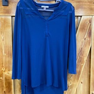 Roz&Ali Loose blue blouse size s